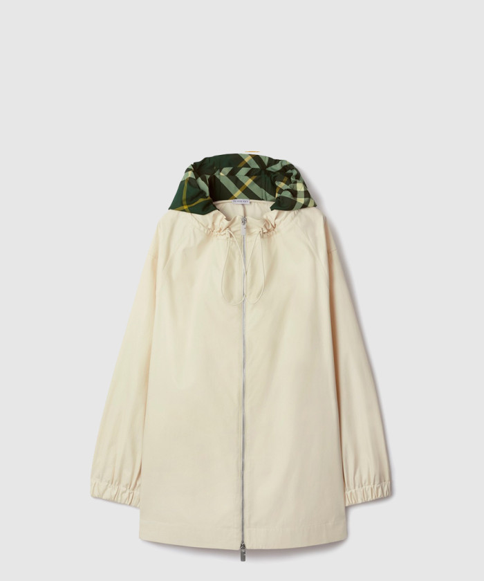 버버리 체크 후드 개버딘 파카 80838291