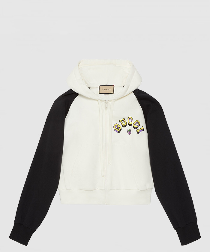 구찌 코튼 저지 후드 스웨트셔츠 773729