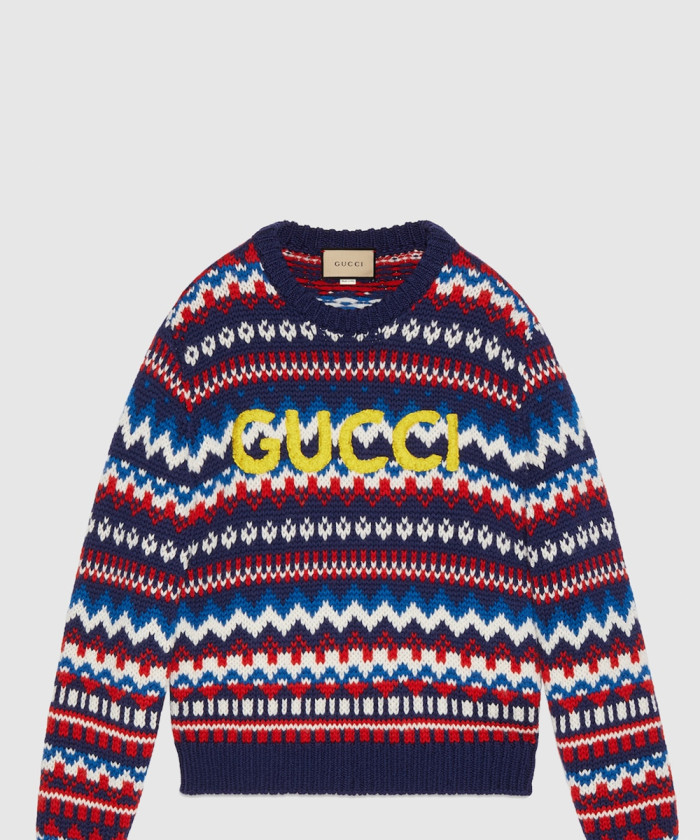 구찌 자수 니트 울 점퍼 763391