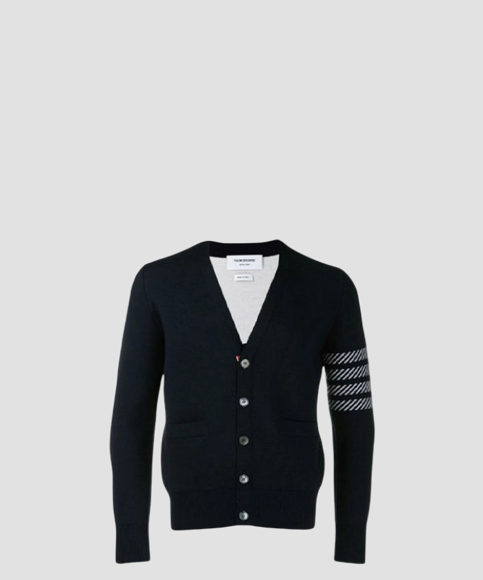 톰브라운 돌핀 아이콘 브이넥 가디건