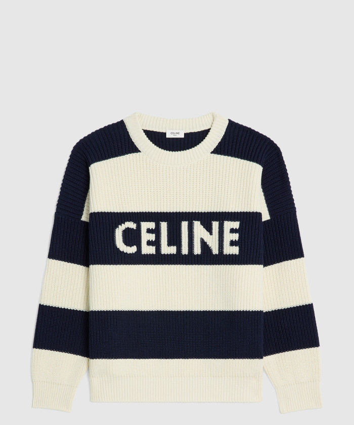 셀린느 오버사이즈 스웨터 스트라이프 코튼 2ADCW4