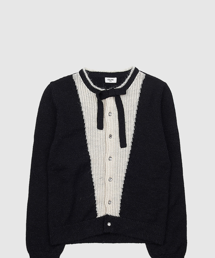 셀린느 슬림핏 보우 가디건 2AE5C3