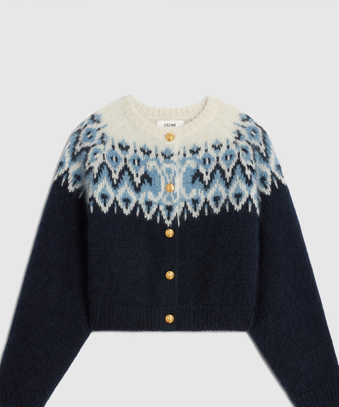 셀린느 페어 아일 가디건 모헤어 실크 2AE6R8