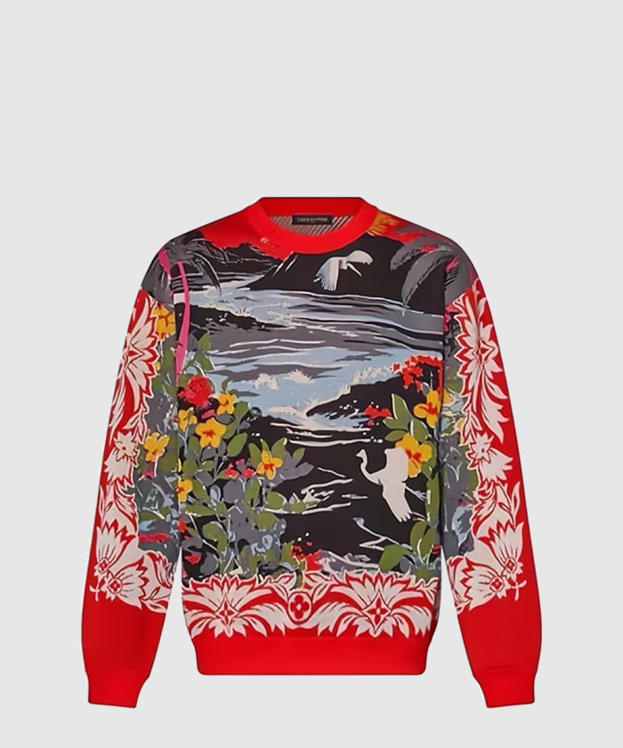 루이비통 자카드 코튼 니트 크루넥 1AFQRZ