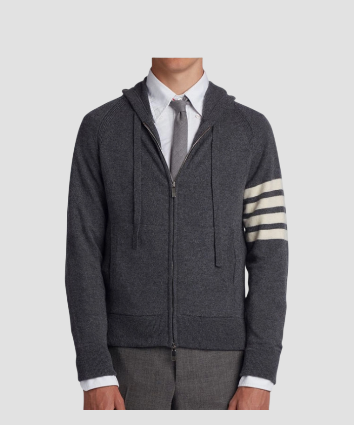 톰브라운 니트 집업 후디