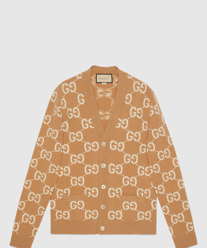 구찌 GG 울 자카드 가디건 694758