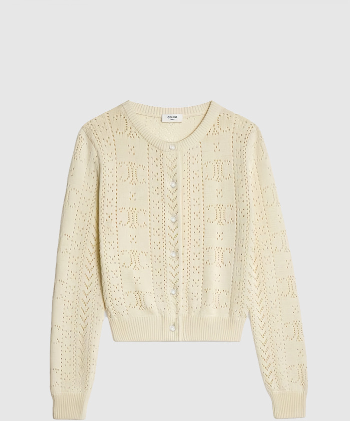 셀린느 트리오페 포인텔 코튼 가디건 2AJ283