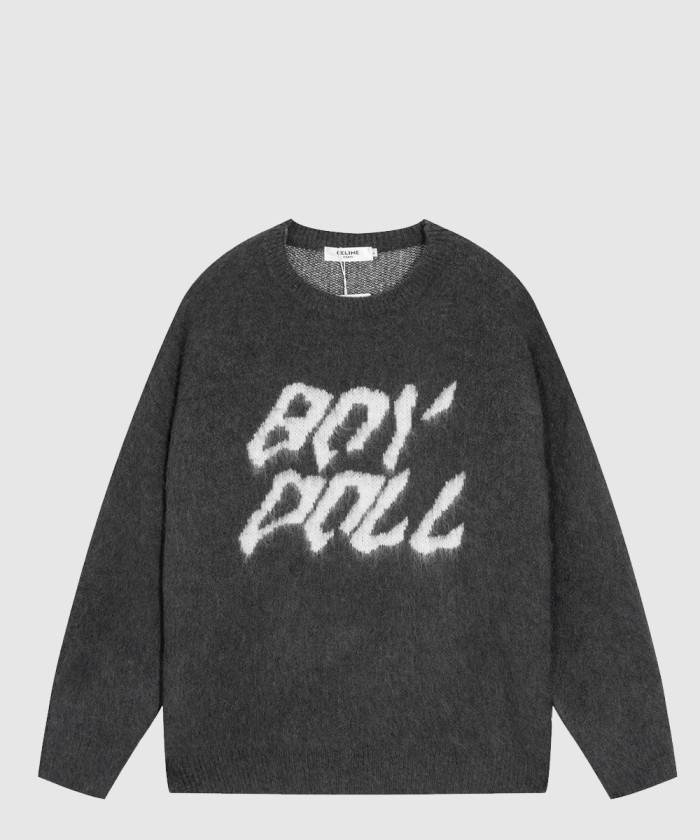 셀린느 박시 플래그 스웨터 인 모헤어 2AC739