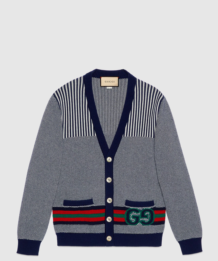 구찌 GG 코튼 울 가디건 740363