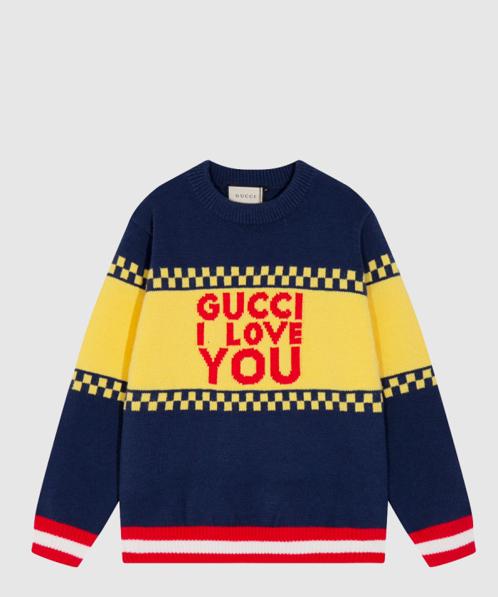 구찌 코튼 울 위드 인타르시아 스웨터 743127