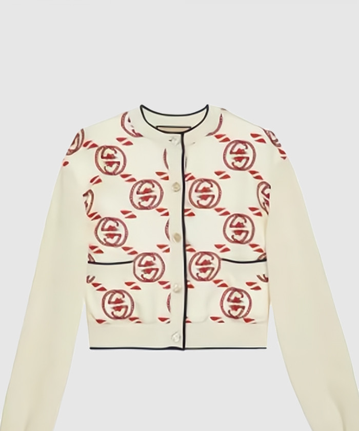 구찌 GG 인타르시아 코튼 가디건 777244