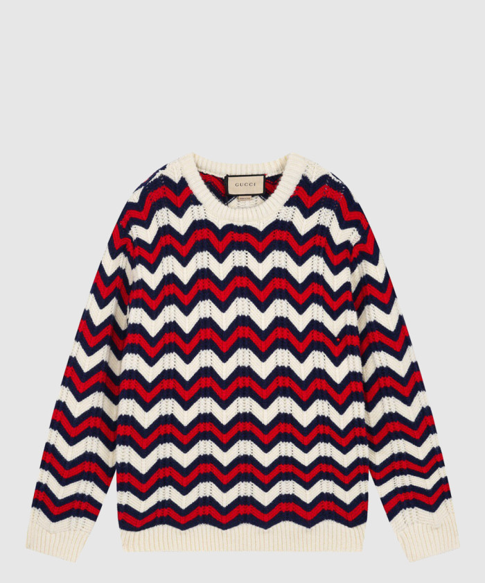 구찌 쉐브론 니트 코튼 점퍼 739960