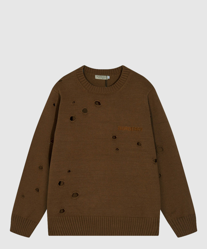 버버리 컷아웃 울 니트 80560811