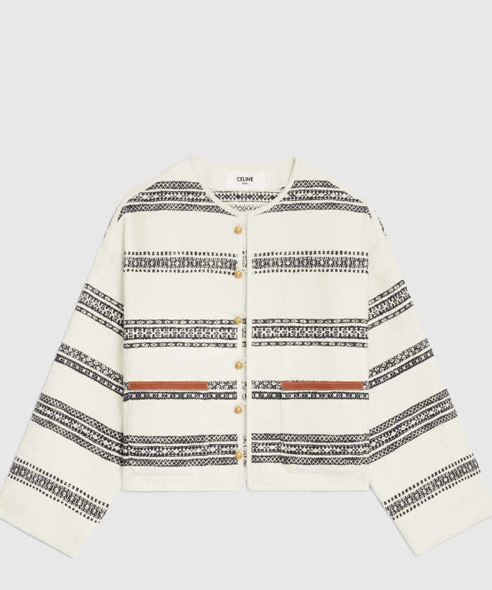 셀린느 바하 가디건 스트라이프 트위드 2V82S1