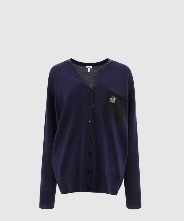 로에베 아나그램 포켓 울 가디건