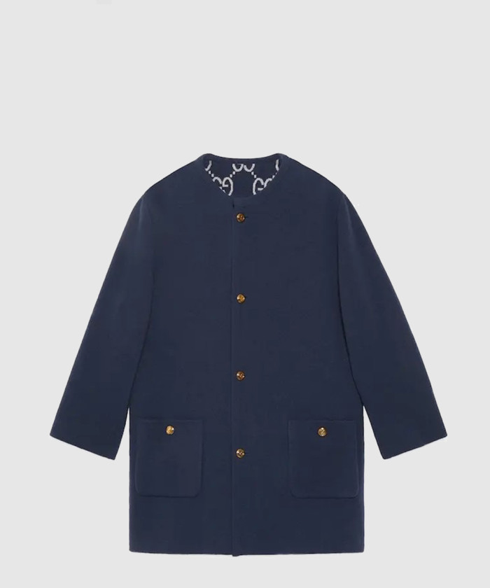 구찌 리버서블 GG 울 자카드 가디건 773902