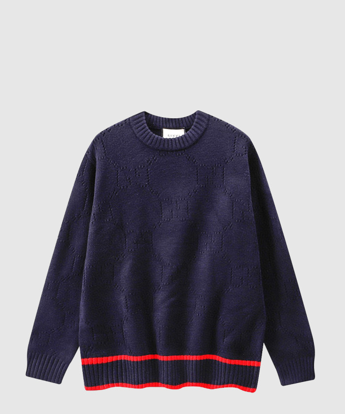 구찌 GG 웹 패턴 코튼 니트 스웨터 692157