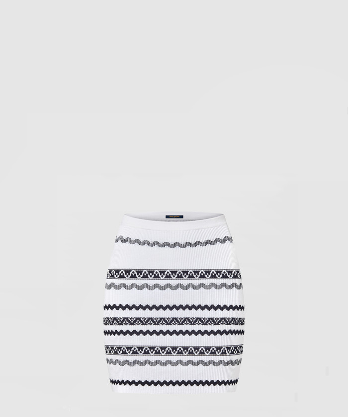 루이비통 스캘럽 스트라이프 니트 스커트 1AFTXG