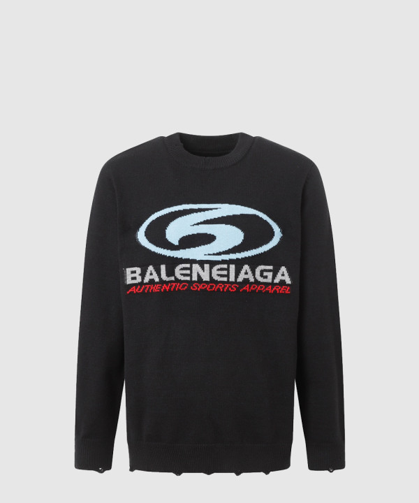 발렌시아가 로고 프린트 크루넥 스웨트셔츠