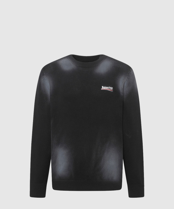 발렌시아가 로고 프린트 면 톱