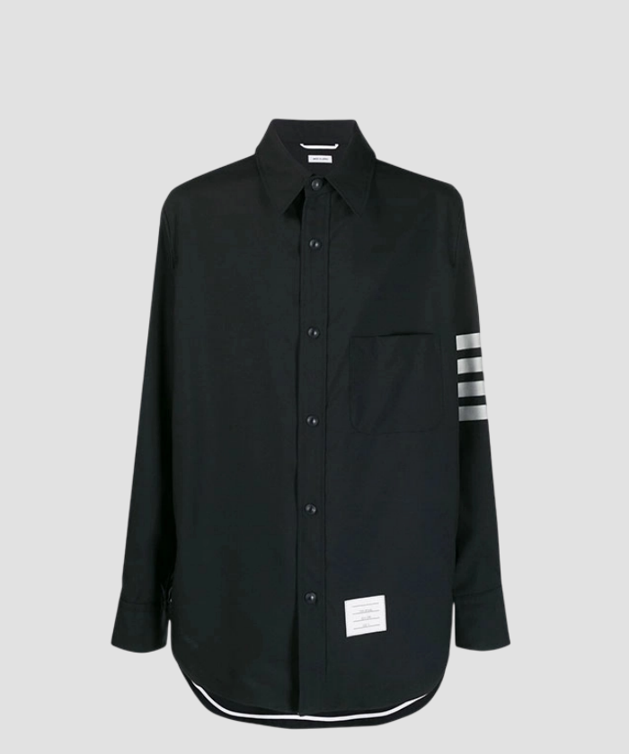 톰브라운 4-바 소매 셔츠