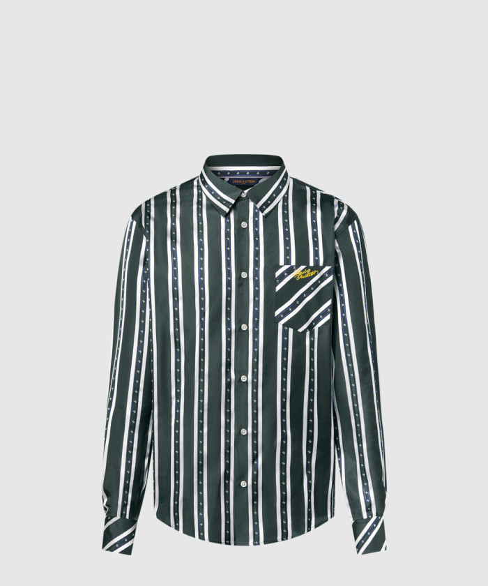 루이비통 롱 슬리브드 실크 셔츠 1AGJNN