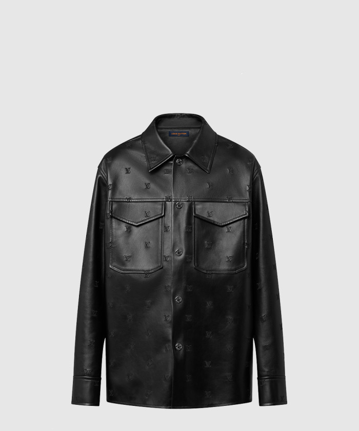 루이비통 엠브로이더드 레더 시그니처 오버셔츠 1AFIO9