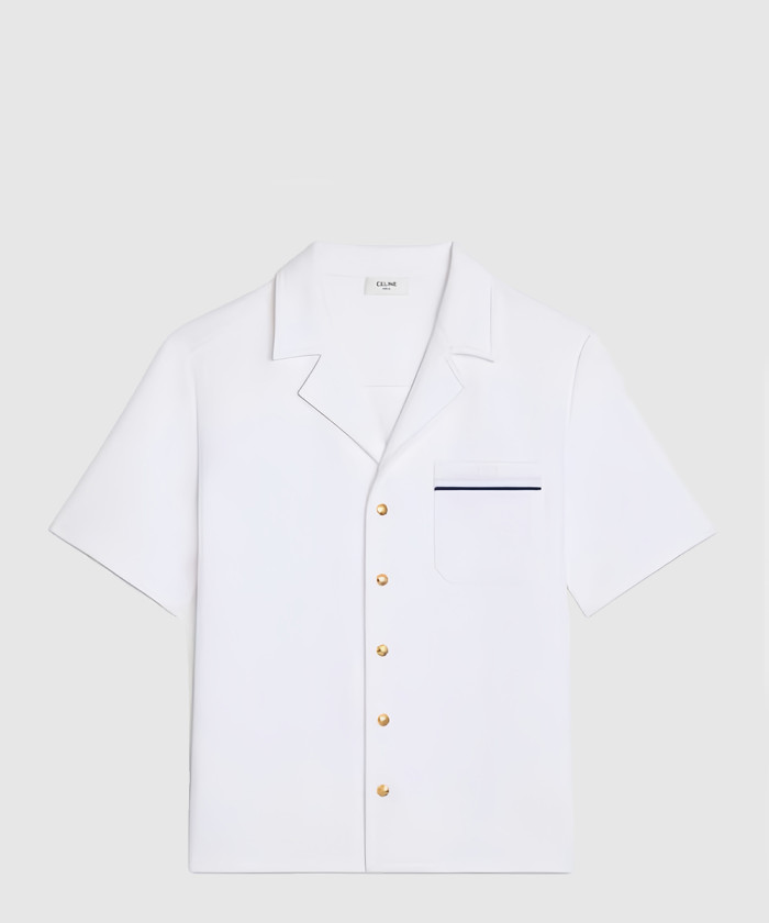 셀린느 트리오페 폴로 셔츠 인 코튼 피케 2Y81A2