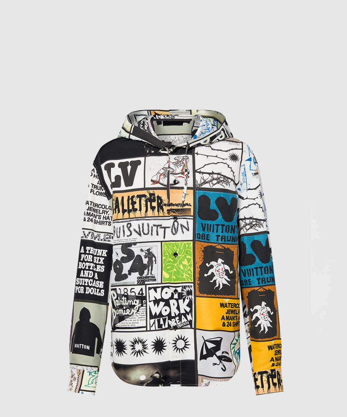 루이비통 후디드 실크 블렌드 오버셔츠 1AFAV7