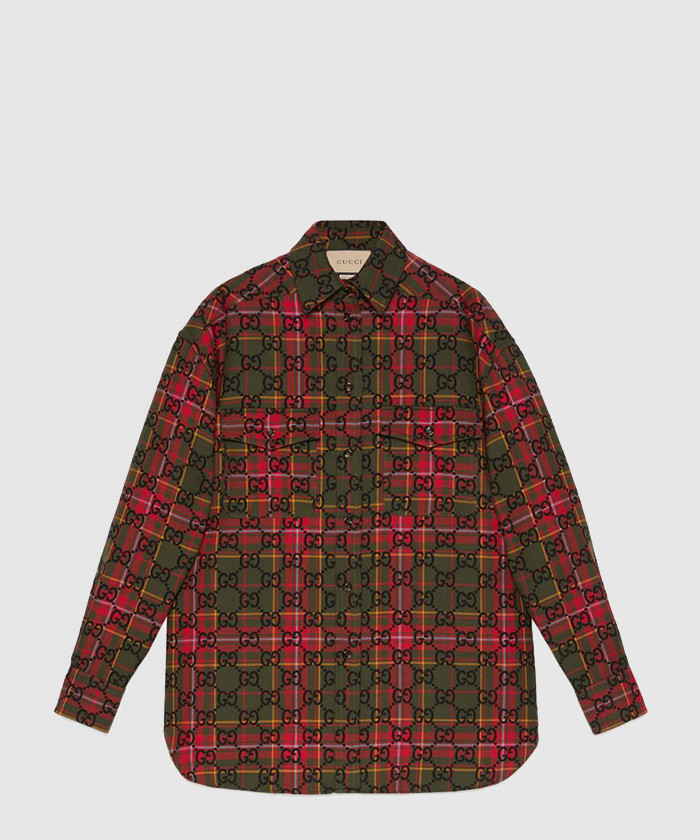 구찌 GG 타르탄 울 셔츠 721464