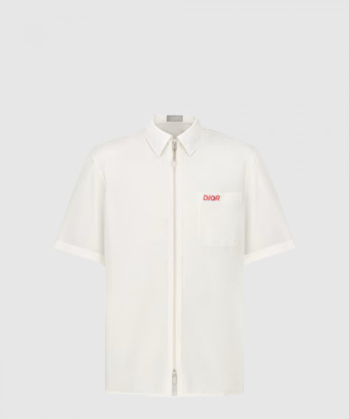 디올 반소매 지퍼 셔츠 483C5