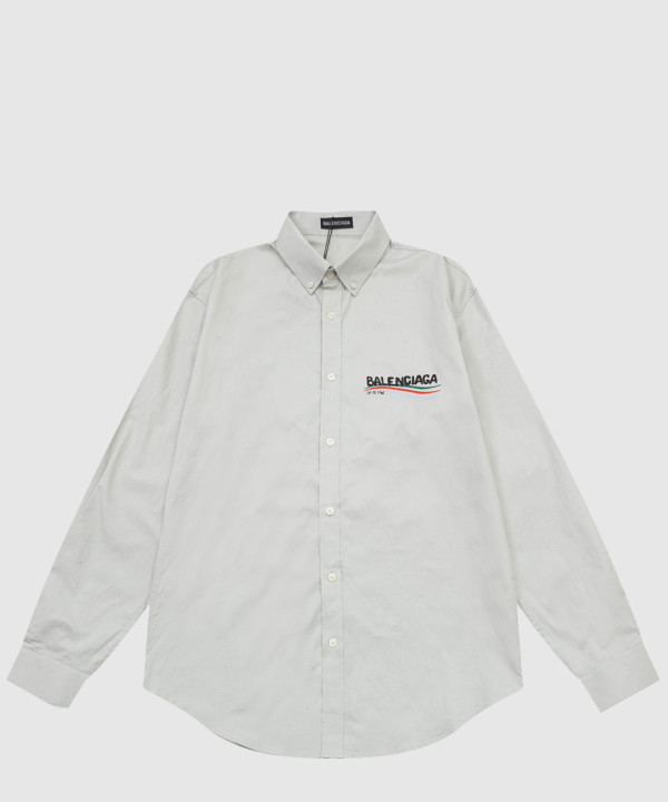 발렌시아가 로고 프린트 셔츠 톱