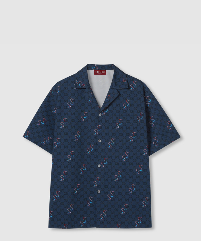 구찌 컬렉션 프린트 코튼 셔츠 794907