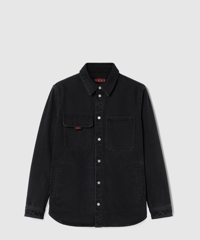 구찌 자수 데님 셔츠 789160