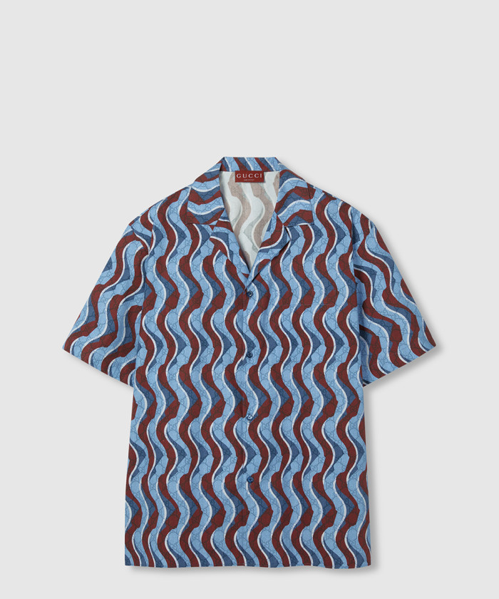 구찌 프린트 코튼 포플린 셔츠 794907