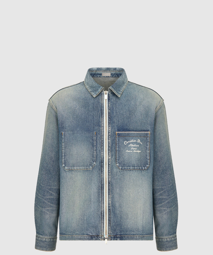 디올 아뜰리에 집업 오버 데님 셔츠 313D4