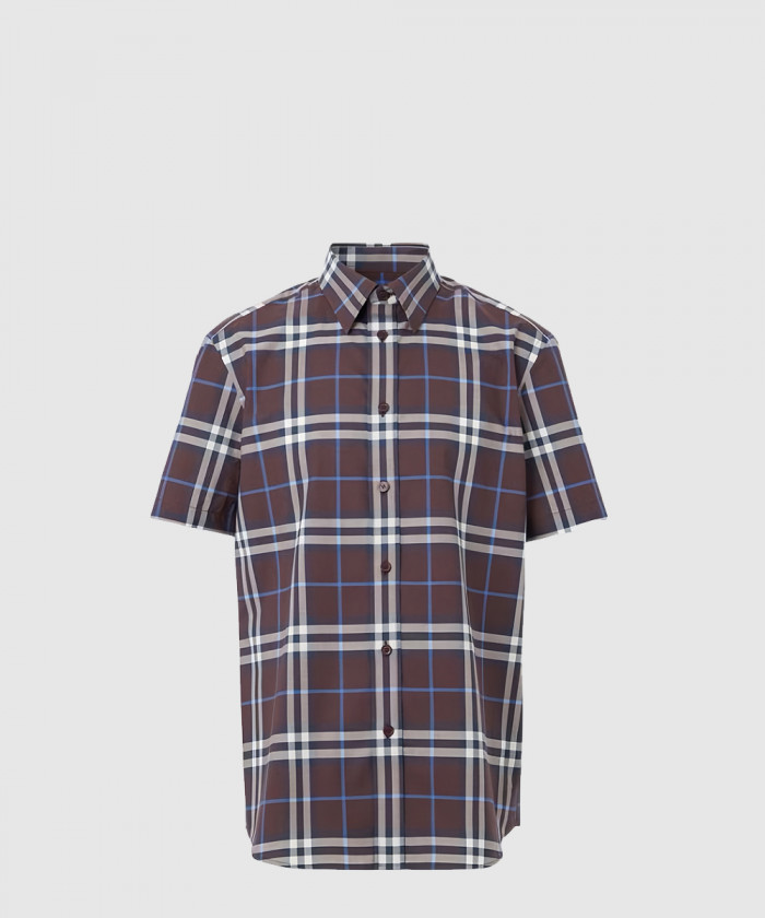 버버리 체크 코튼 셔츠 80576311