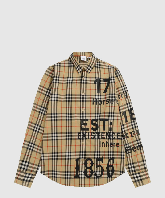 버버리 빈티지체크 레터링 셔츠 80581011