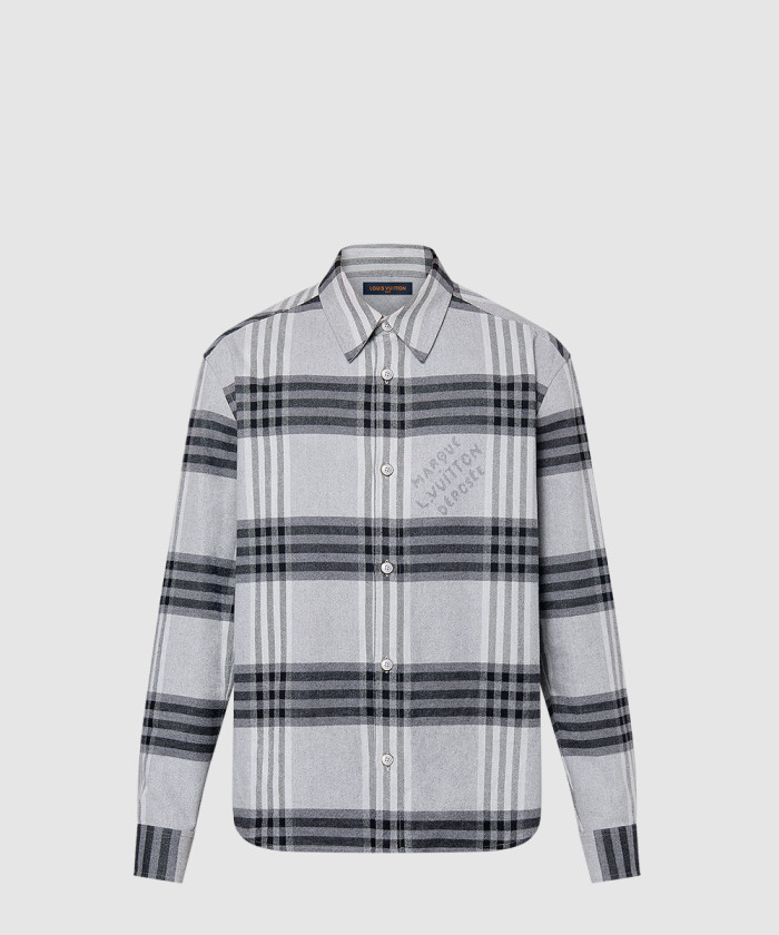 루이비통 롱 슬리브드 코튼 플란넬 셔츠 1AFXSW
