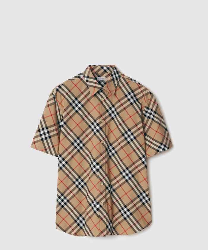 버버리 체크 코튼 셔츠 80876371