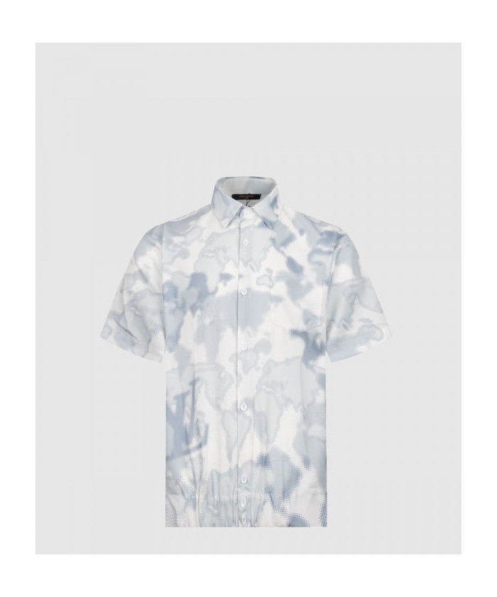 루이비통 코튼 블렌드 숏 슬리브 남성 반팔 셔츠 1AFAVQ