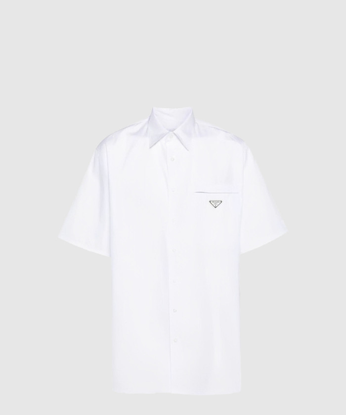 프라다 포플린 반팔 셔츠 UCS503