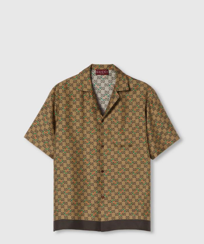 구찌 GG 홀스빗 프린트 트윌 실크 셔츠 794907