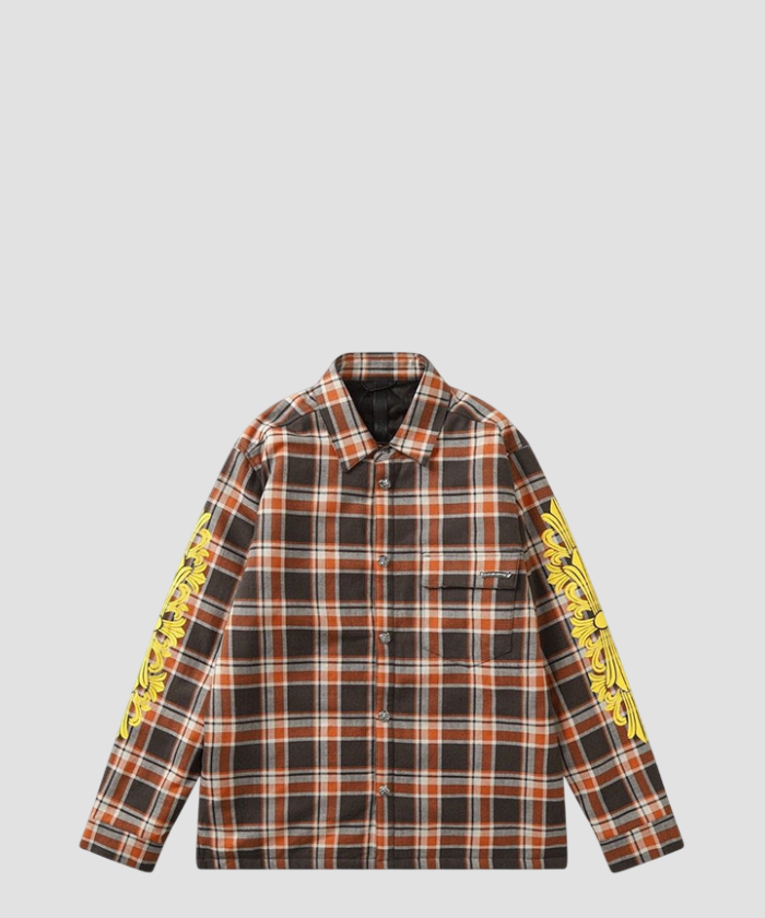 크롬하츠 플레드 플란넬 체크 셔츠