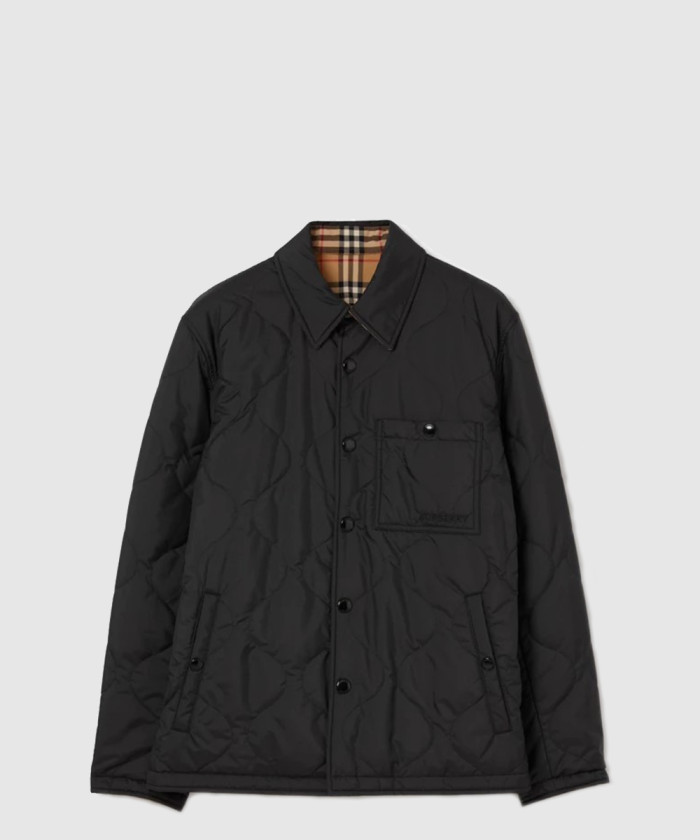 버버리 체크 퀼티드 양면 오버셔츠 80491391