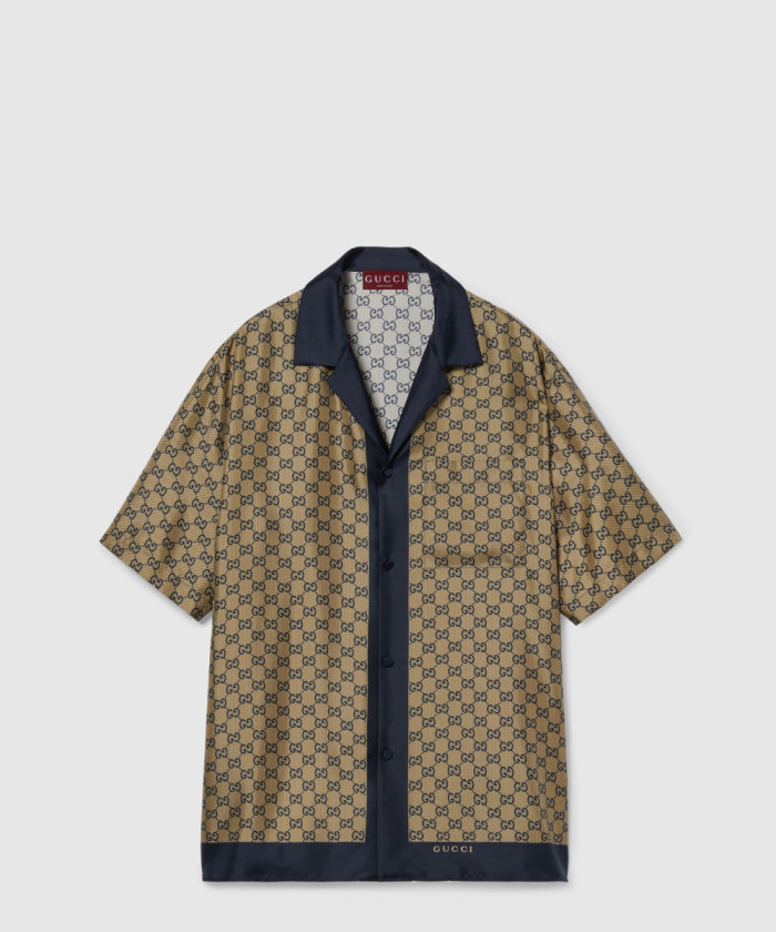 구찌 프린트 실크 셔츠 794907