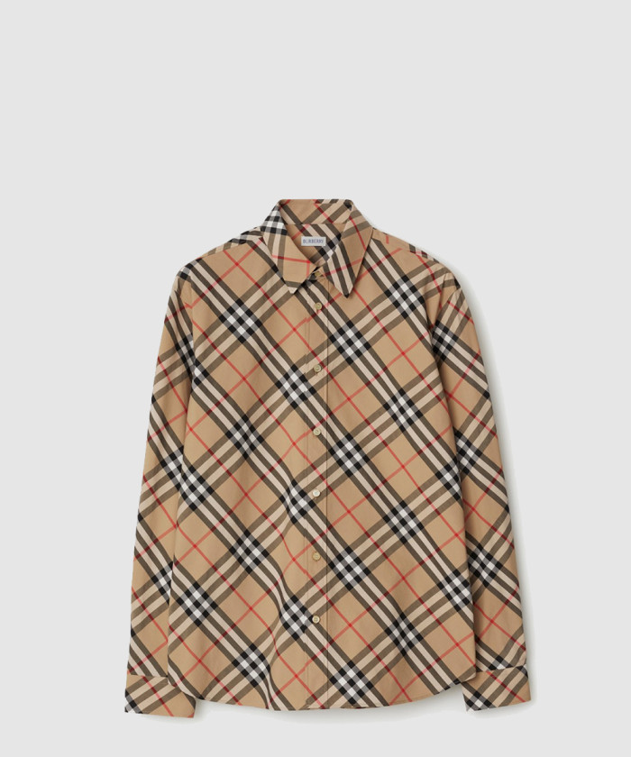 버버리 체크 코튼 셔츠 80876341