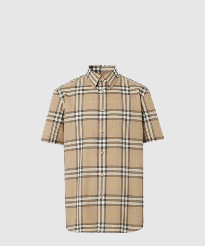 버버리 체크 코튼 셔츠 80576321