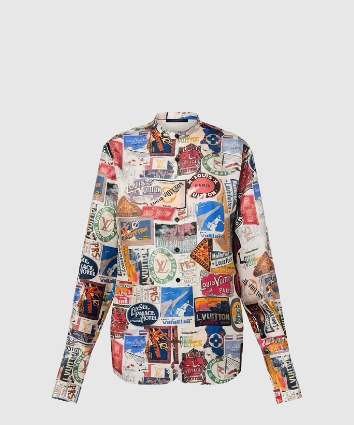 루이비통 프린티드 실크 블렌드 셔츠 FRBLO7