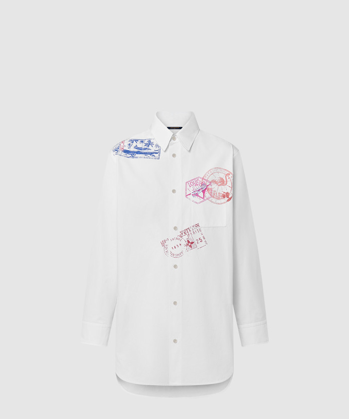 루이비통 트래블 스탬프 롱 셔츠 1AGAZ6